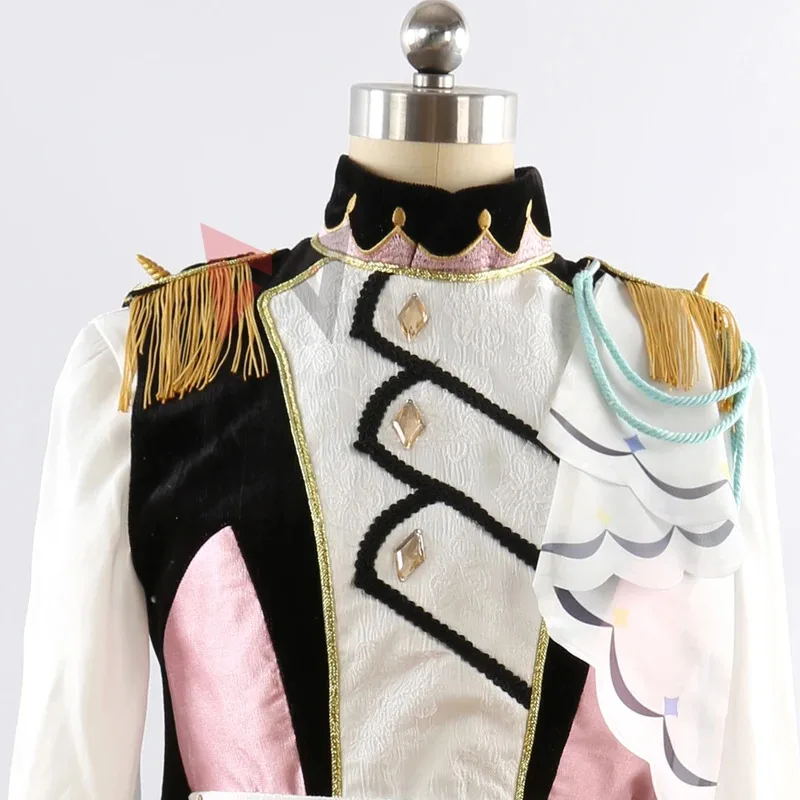 새로운 앙상블 별 Esupuri 코스프레 의상 셔츠 코트 바지 허리띠 세트 게임 파티 맞춤 제작