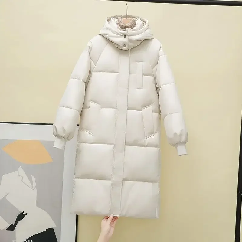 Ladies Winter Coat Women Down Cotton Hooded Jacket Woman Casual Warm Outerwear Jackets Female Girls Black Clothes PA1025