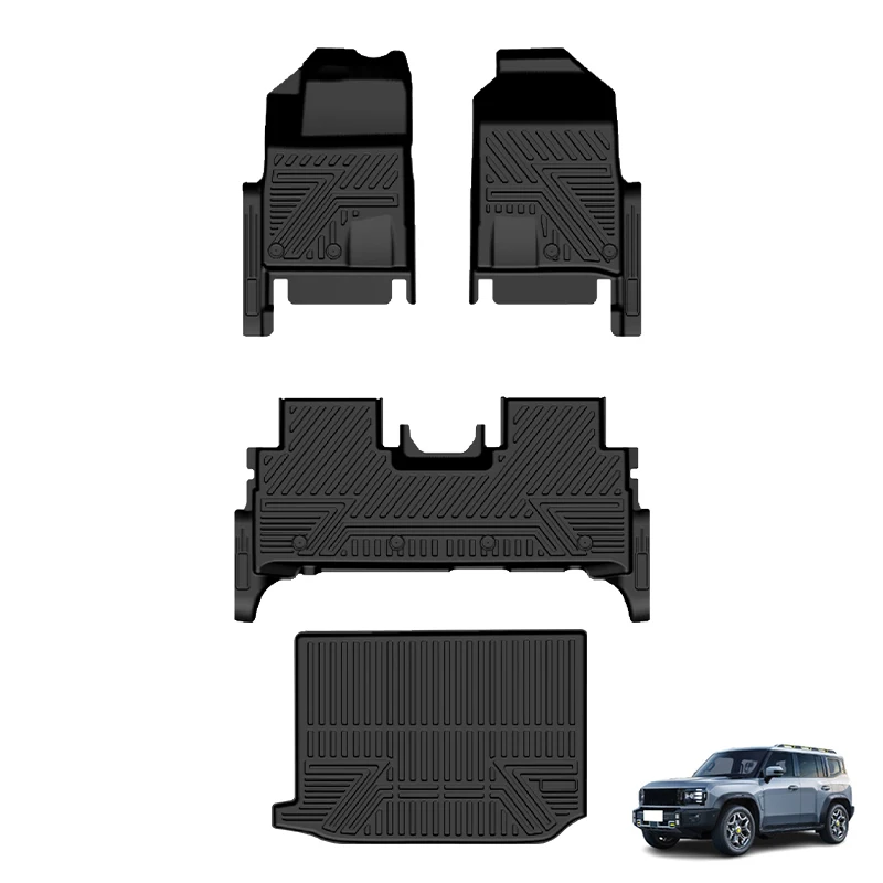 KQX Factory Easy Wash Dustproof All-Weather Car Floor Mat and Car Trunk Mats for Jetour Dashing T2