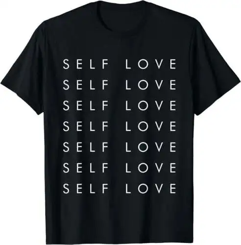 T-shirt noir Self Love pour femme