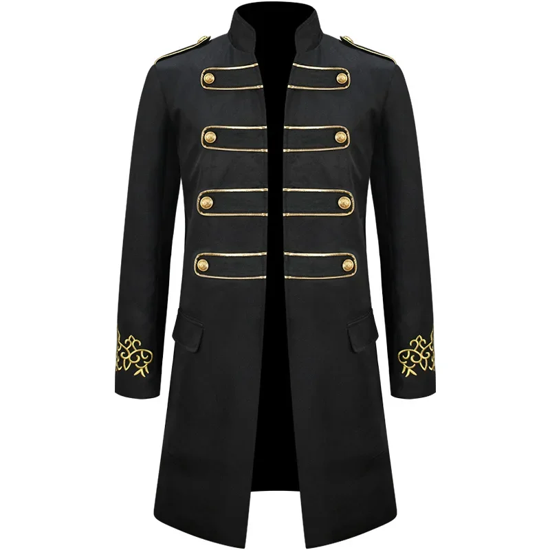 Uomini adulti Steampunk uomini medievali Blazer cavaliere principe Punk Retro giacche Vestido rinascimentale cappotti gotici uniformi del partito nobile
