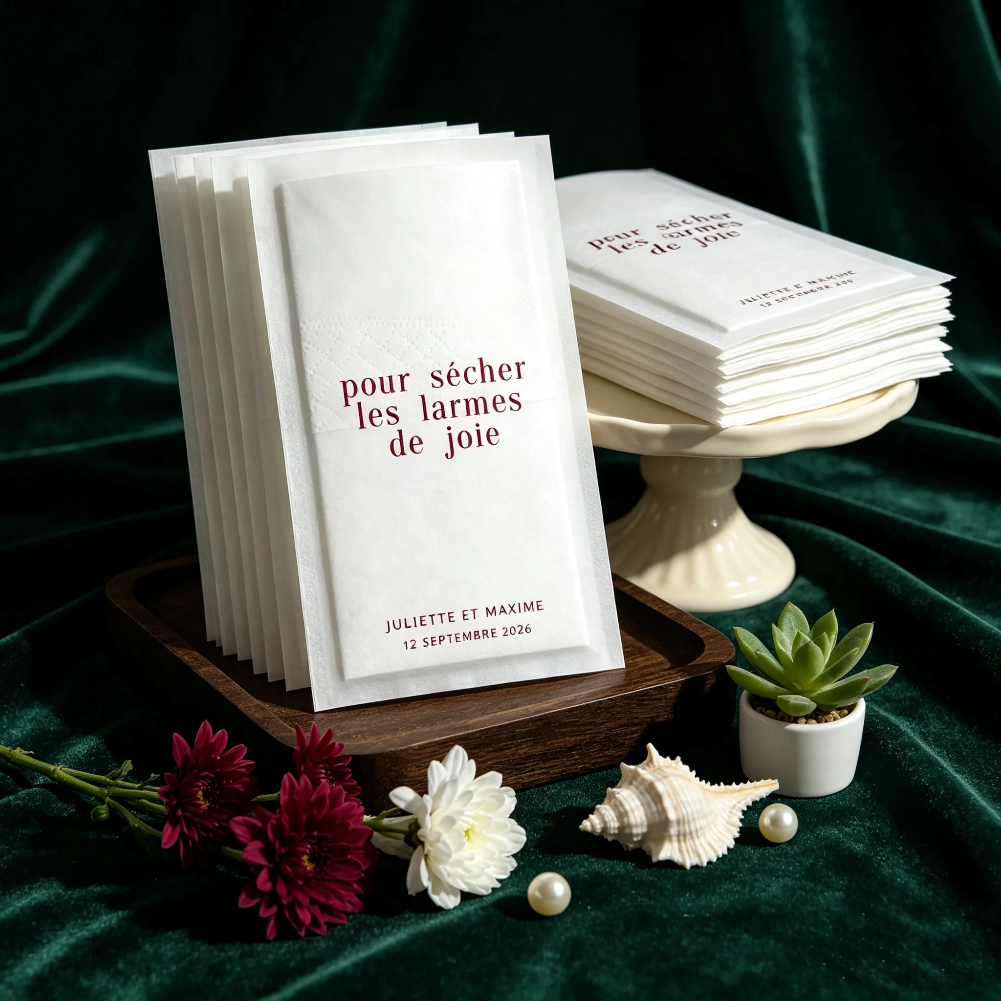 25Pcs Personalized Tears of Joy Tissue Packs Custom Wedding Guest Favor Tissue Holders Confetti Packs Wedding Ceremony Party Giv