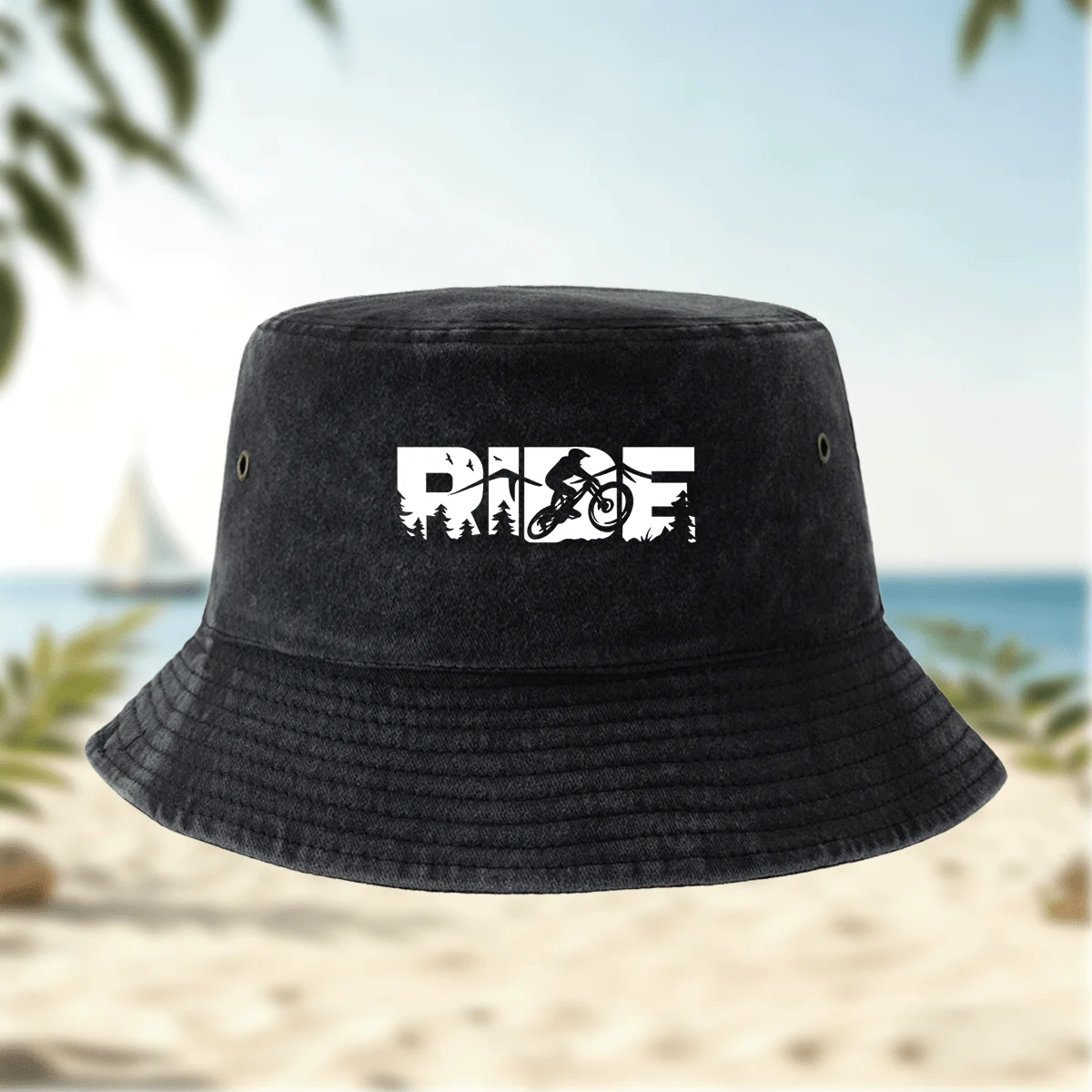 High Quality Printed RIDE Letter Pattern Fisherman Hat Fishing Hat Hip-Hop Hat All Seasons Universal Bucket Hat Casual Hat Unise
