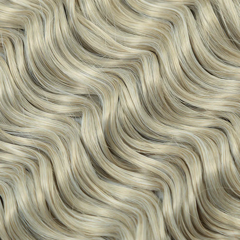 ALIBABY Anna Estensioni dei capelli intrecciati sintetici Sciolti ondulati profondi 24 pollici Treccia lunga Capelli Ombre Marrone Torsione Capelli all'uncinetto