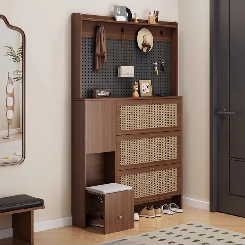 

Creative Black Shoes Rack Integrated Storage Drawers Stool Cheap Shoes Rack Living Room Family Muebles Chinese Style Furniture