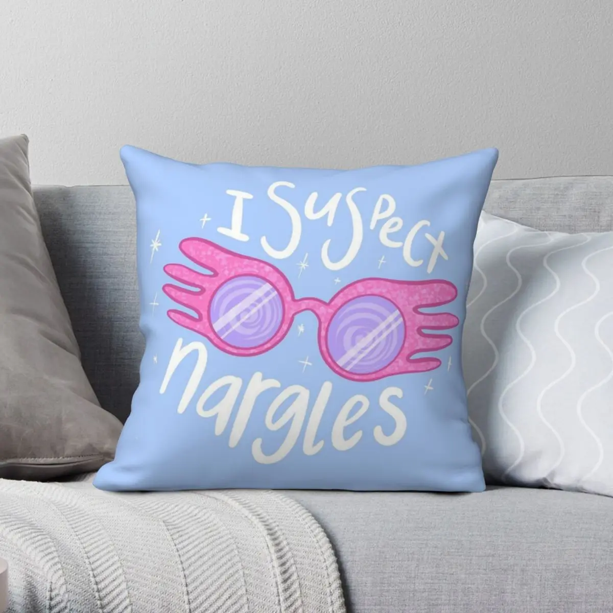 I Suspect Nargles Luna Lovegood Square Pillowcase Polyester Linen Velvet Pattern Decor Throw Pillow Case Room Cushion Case 18