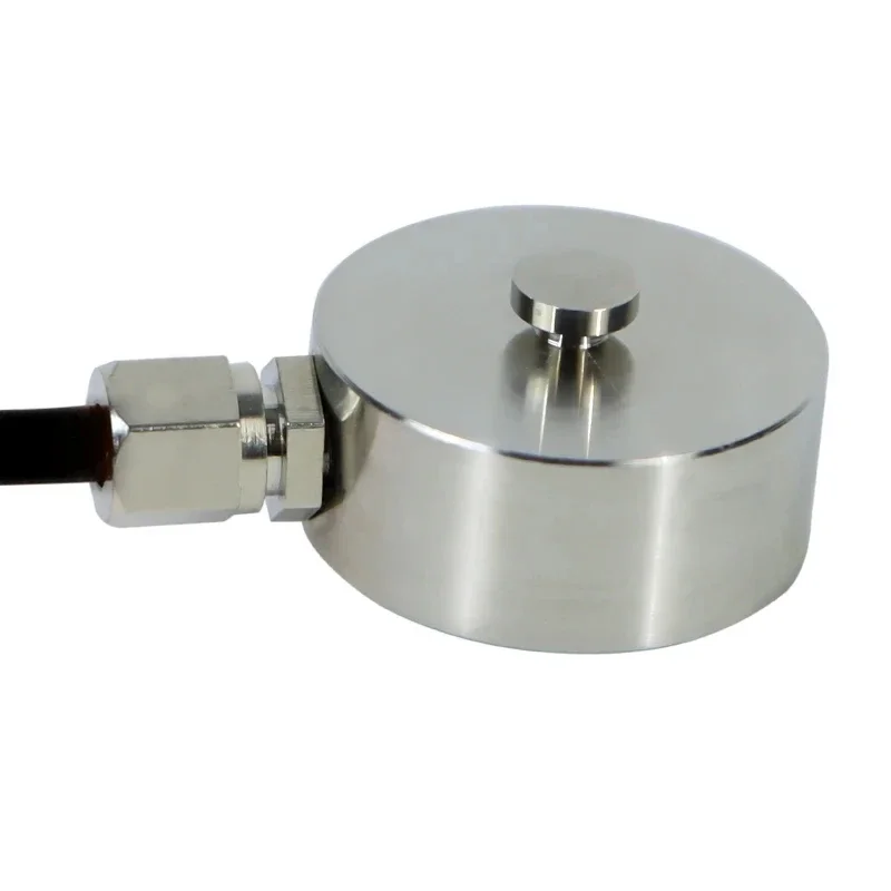 

10mm Miniature Button Load Cell for Tactile Robot Compression Test, High-Precision Force Sensor 1-10T