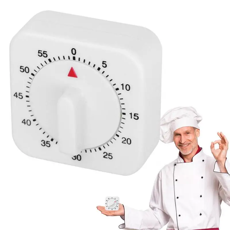 Alarm Mechanical Timer Timer Tool Game Timer High Quality Kitchen Tools Mechanical Reminder Square 1 Hour/60 Mins