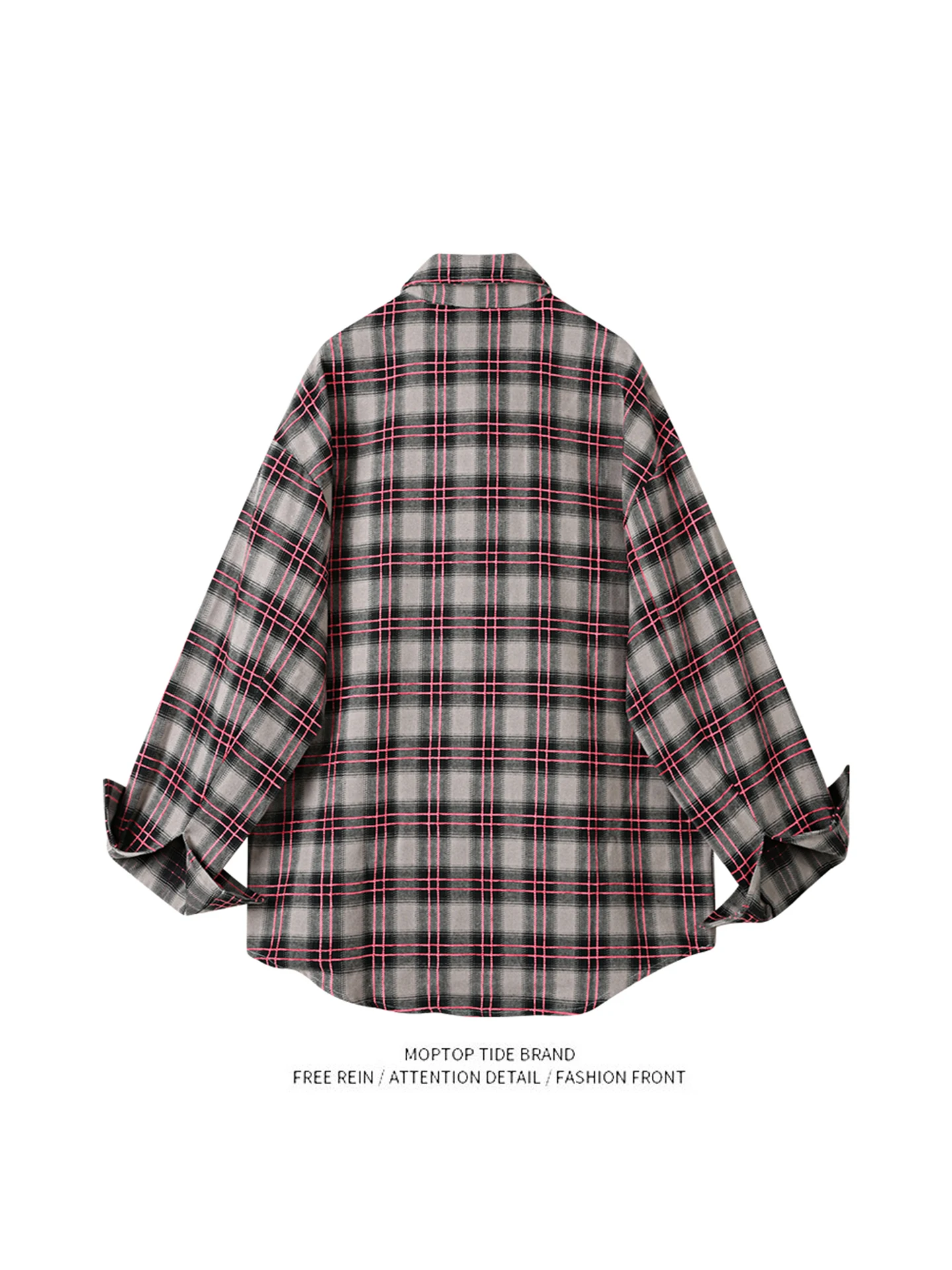 Women Patchwork Plaid Shirts a - Women'S Fashion In The 90S ulasan dan harga