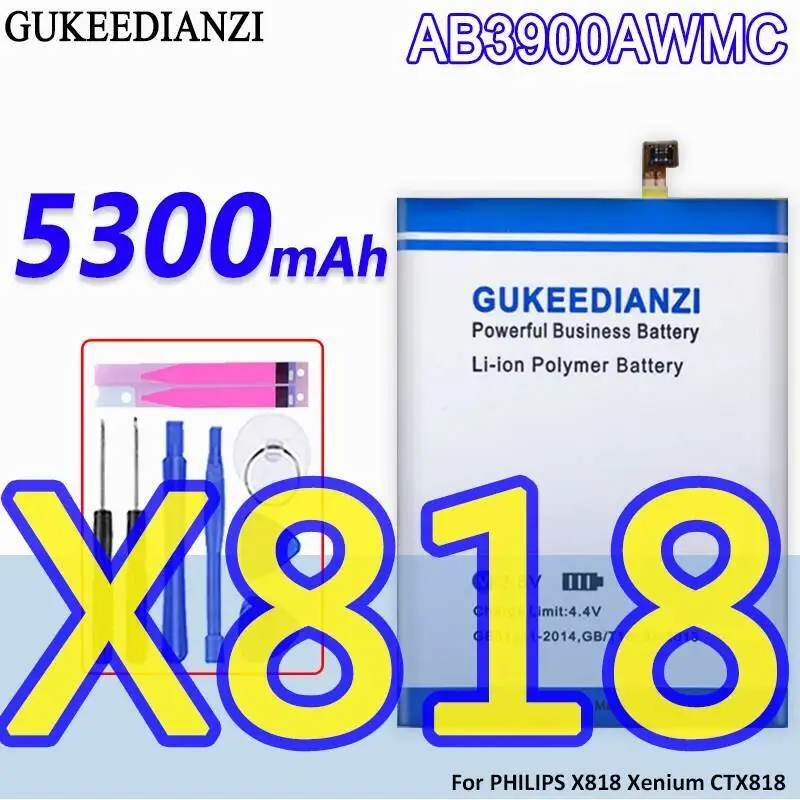 

AB3900AWMC 5300 мАч, высокая эффективность, высокая совместимость для аккумулятора мобильного телефона Philips Xenium X818 CTX818