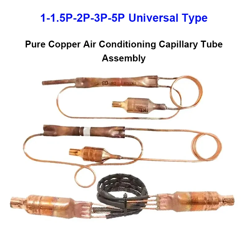 5P 3P 2P Air Conditioning Capillary Tube One-way Valve Filter Copper Capillary Tube Refrigeration Fittings 1Pcs
