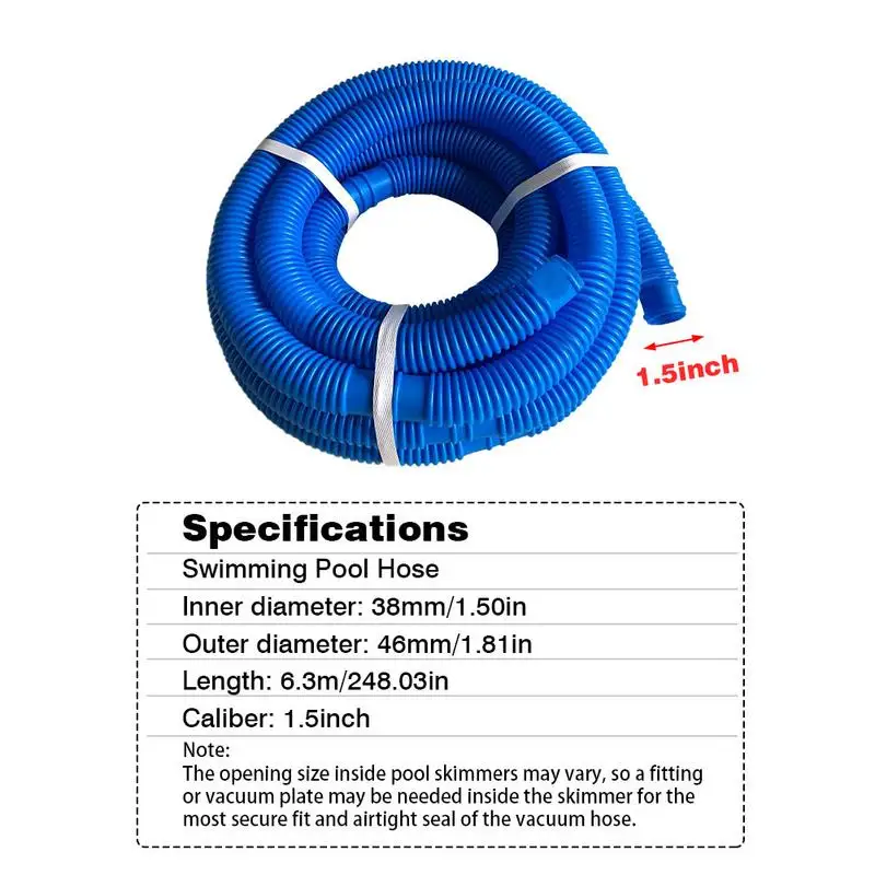 Swimming Pool Hose Water Hose With 38 mm Diameter And Total Length 6.6m Swimming Pool Cleaning Hose