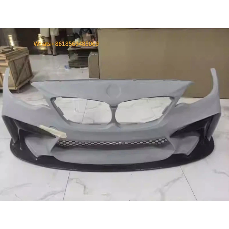 Carbon Fiber Look Front Bumper Lip Fit M2 M2C New Style Auto Exterior Refit Parts