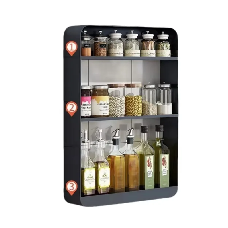 black-metal-modern-wall-mounted-single-tier-storage-box-storage-rack-for-kitchen-and-bathroom