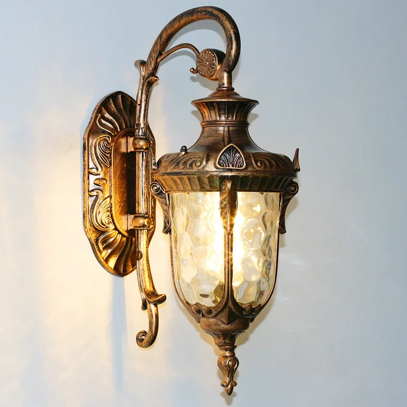 

Black Bronze Retro European Style Outdoor Wall Light Waterproof Garden Decor Sconce Lamp for Balcony Vintage Porch Lighting