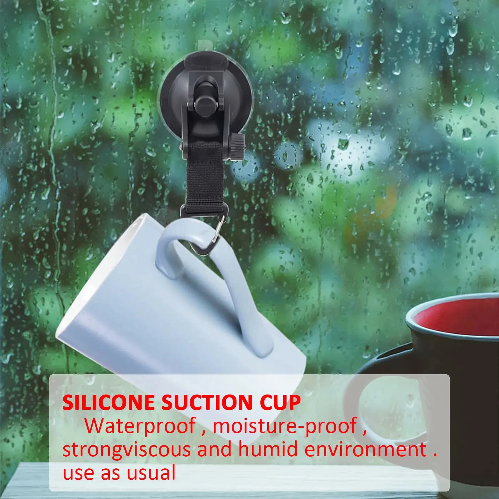 Vacuum Suction Cup Heavy Load Waterproof Reusable Heavy Duty Suction Cup Anchor Tie Down Hooks Strong for Car Side Awning Boat