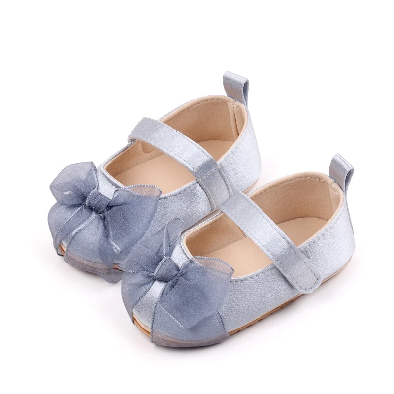 Baby Girl Walking Shoes Baby Bowknot Non-slip Soft Bottom Princess Shoes