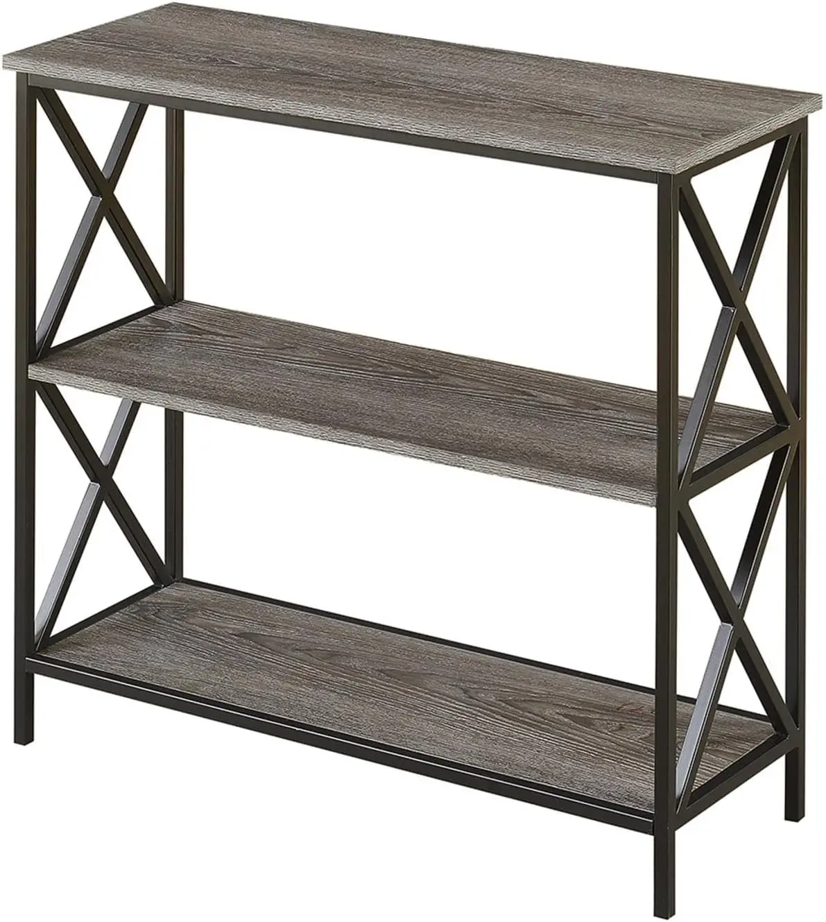 

3 Tier Bookcase, Weathered Gray