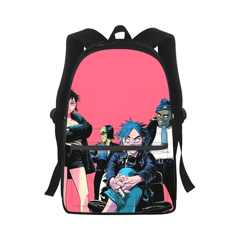

Gorillaz band Men Women Backpack 3D Print Fashion Student School Bag Laptop Backpack Kids Travel Shoulder Bag
