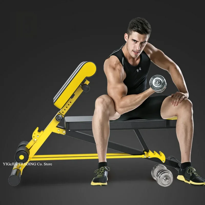 Adjustable Multi-Workout Abdominal Bench, All-in-One AB Roman Chair, Fitness Equipment Dumbbell Stool For Gym Home