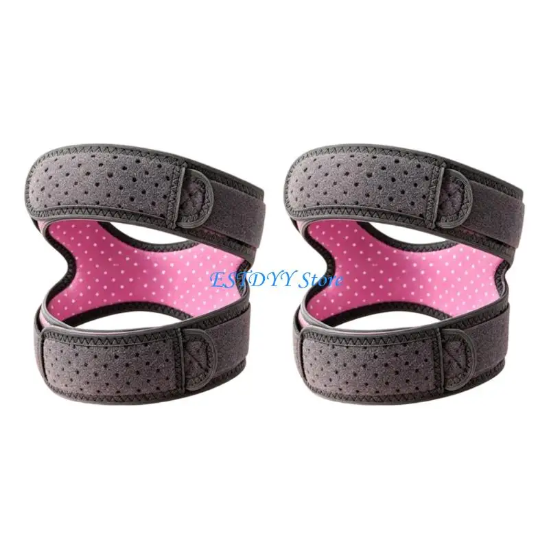G6DE 1 Pair High Performances Silicone Patellas Knee Brace with Comfortable Stability Patellar Band