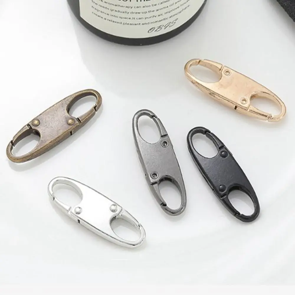 4pcs Alloy Zipper Lock Clip Silver Anti S-Shaped Mini Metal Detachable Carabiner Portable Universal Theft Bag Suitcases Accessor