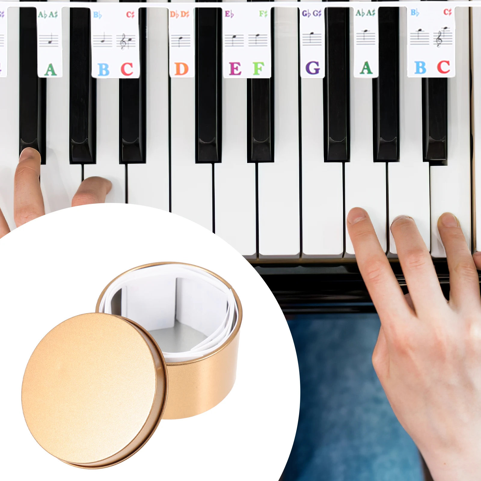 

Keyboard Piano Stickers Keyboards Note Labels Electronic Organ Pvc Removable Notes Guide Child