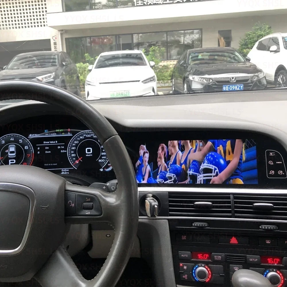 Dual Screen Headset for Audi A6, 2005-2009, 2009-2012, GPS Navigation Wireless Carplay Car Radio Digital Integrated Instrument