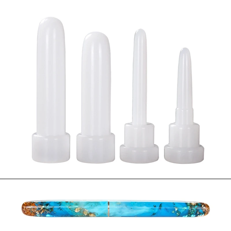 Y166 1 Set Pen Casting Molds Ballpoint Epoxy Mold Silicone Pen Molds Resin Mold