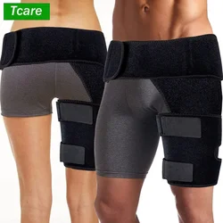 1 PCS Groin Hip Brace, Sciatica Support Wrap, Hamstring Compression Sleeve for Pulled Quadriceps Thigh Muscle, Hip Flexor Strain