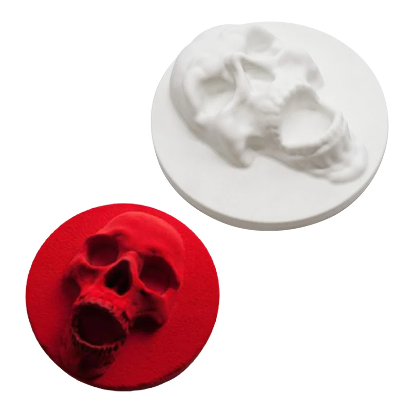 All Saints' Day Chocolate Cake Mold Halloween Skull Design Silicone Mousse Cake Mold Halloween Decorating Tools Kitchen Bakeware