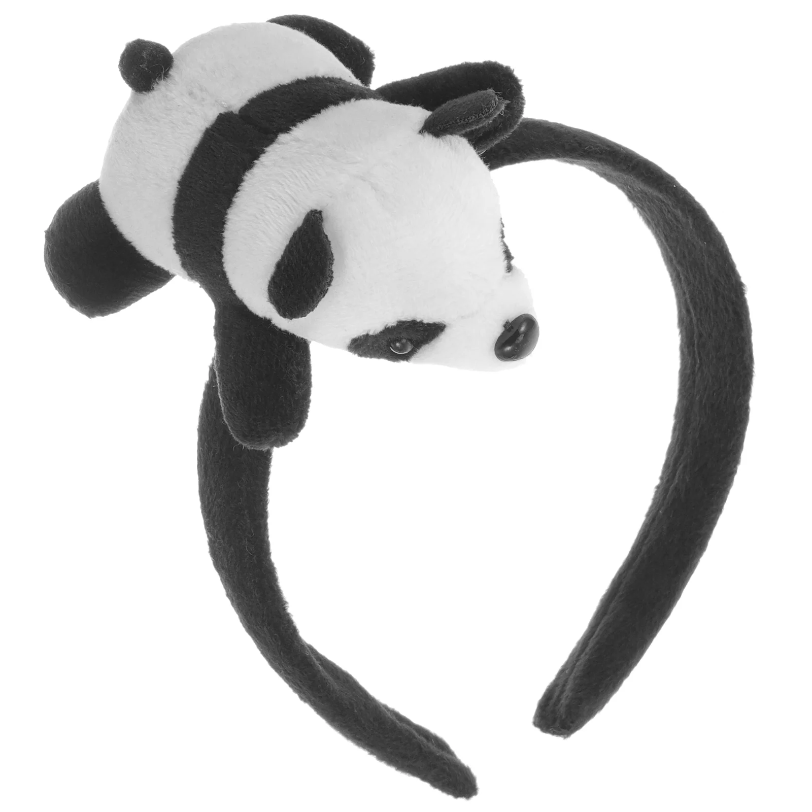 

Panda Headband Animal Funny for Girl Headbands Hair Accessories Plush Women Inflatable Cute
