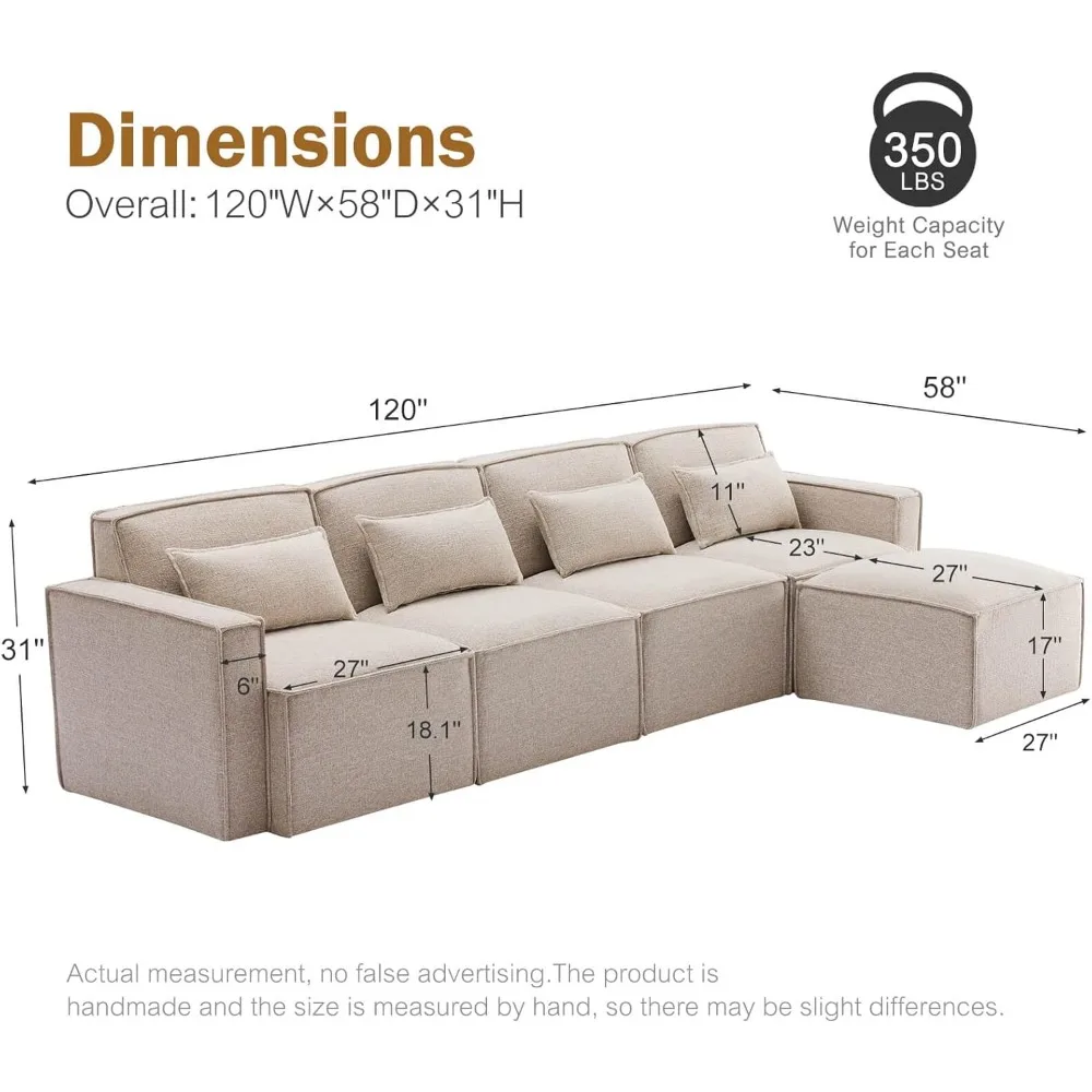 Luxury modular split sofa, 120