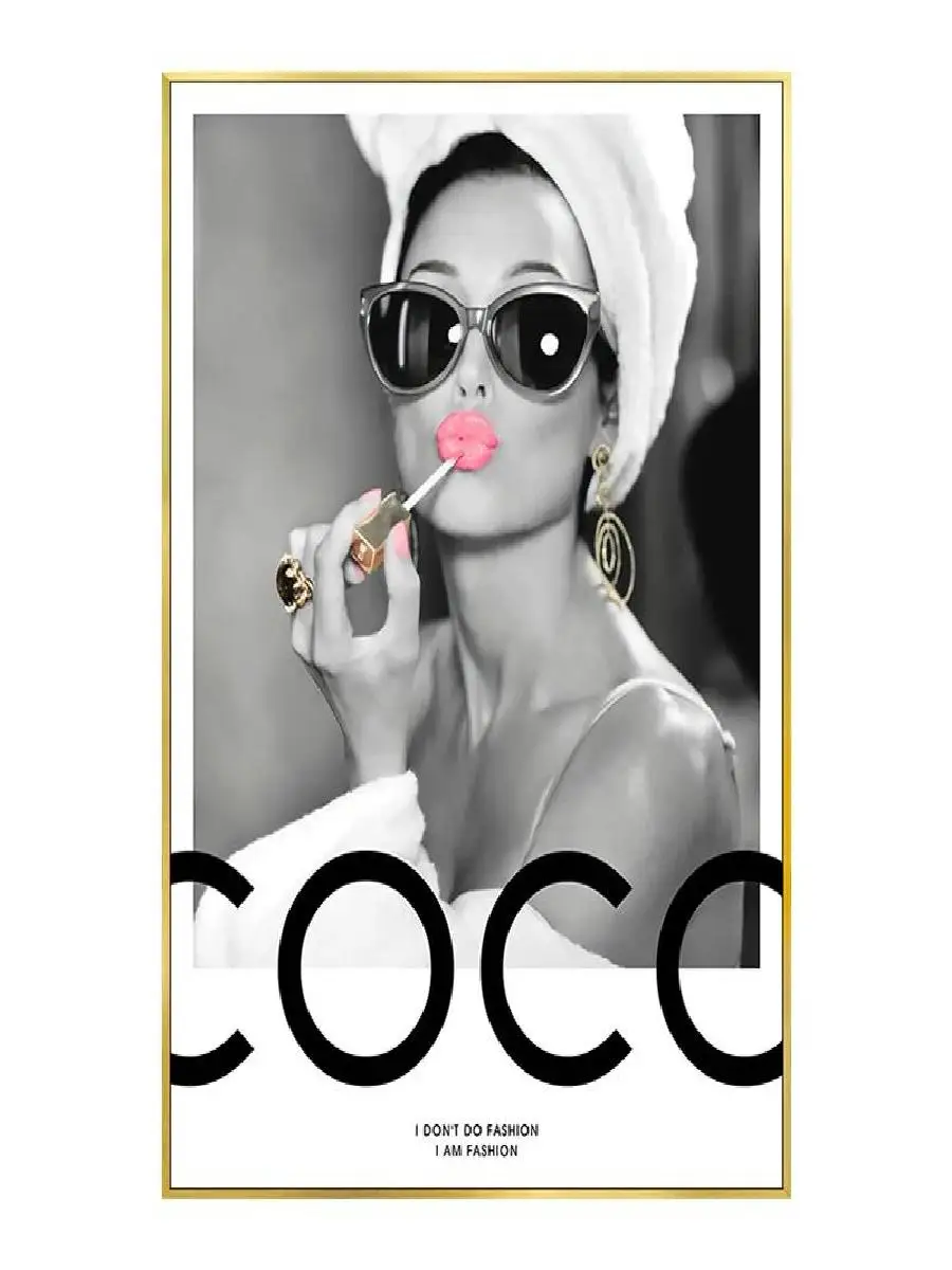 أزياء أنيقة عطر ملصق فاخر سوبر سيارة قماش الفن أسود أبيض باريس جدار ديكور لغرفة المعيشة