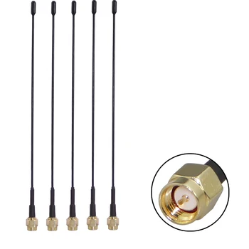 Antena de 433 Mhz 3dbi Sma conector macho recto 433MHz antena flexible de acero al carbono LORA LORAWAN 433 IOT antena