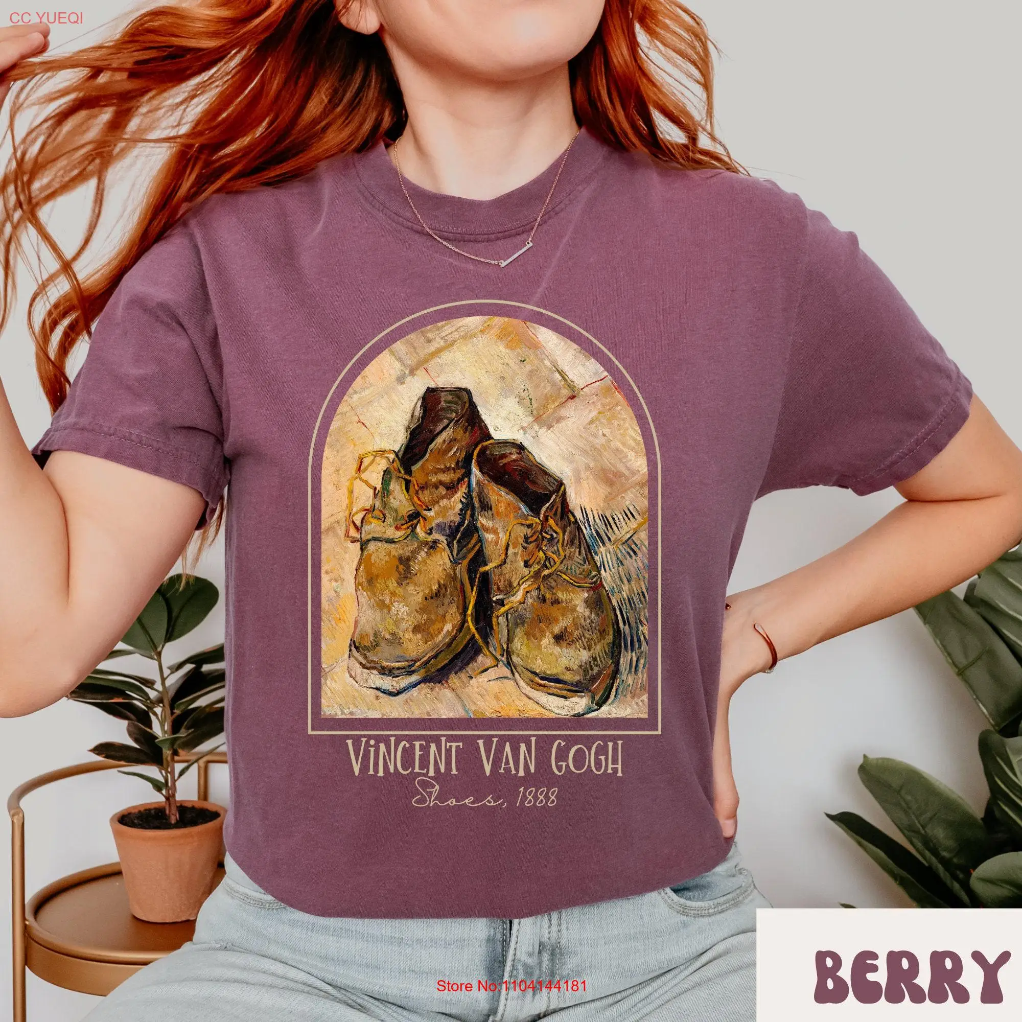 Vincent Van Gogh Comfort Colors T Shirt Dark Academia Shoes Painting Famous Artistic Aesthetic Indie Apparel For College Art