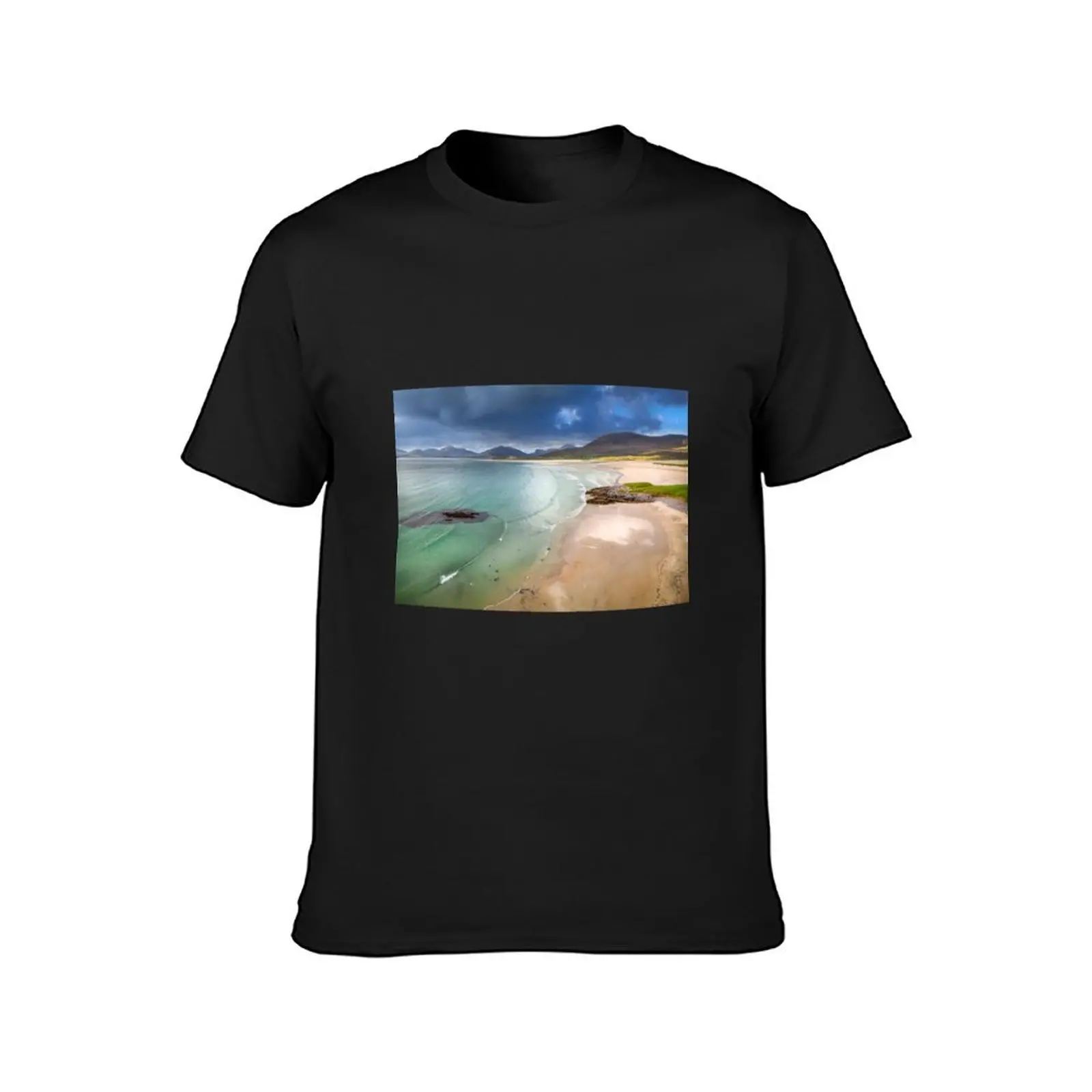 Luskentyre View and The Harris Hills Outer Hebrides Scotland. T-Shirt oversizeds korean fashion plain t shirt for men