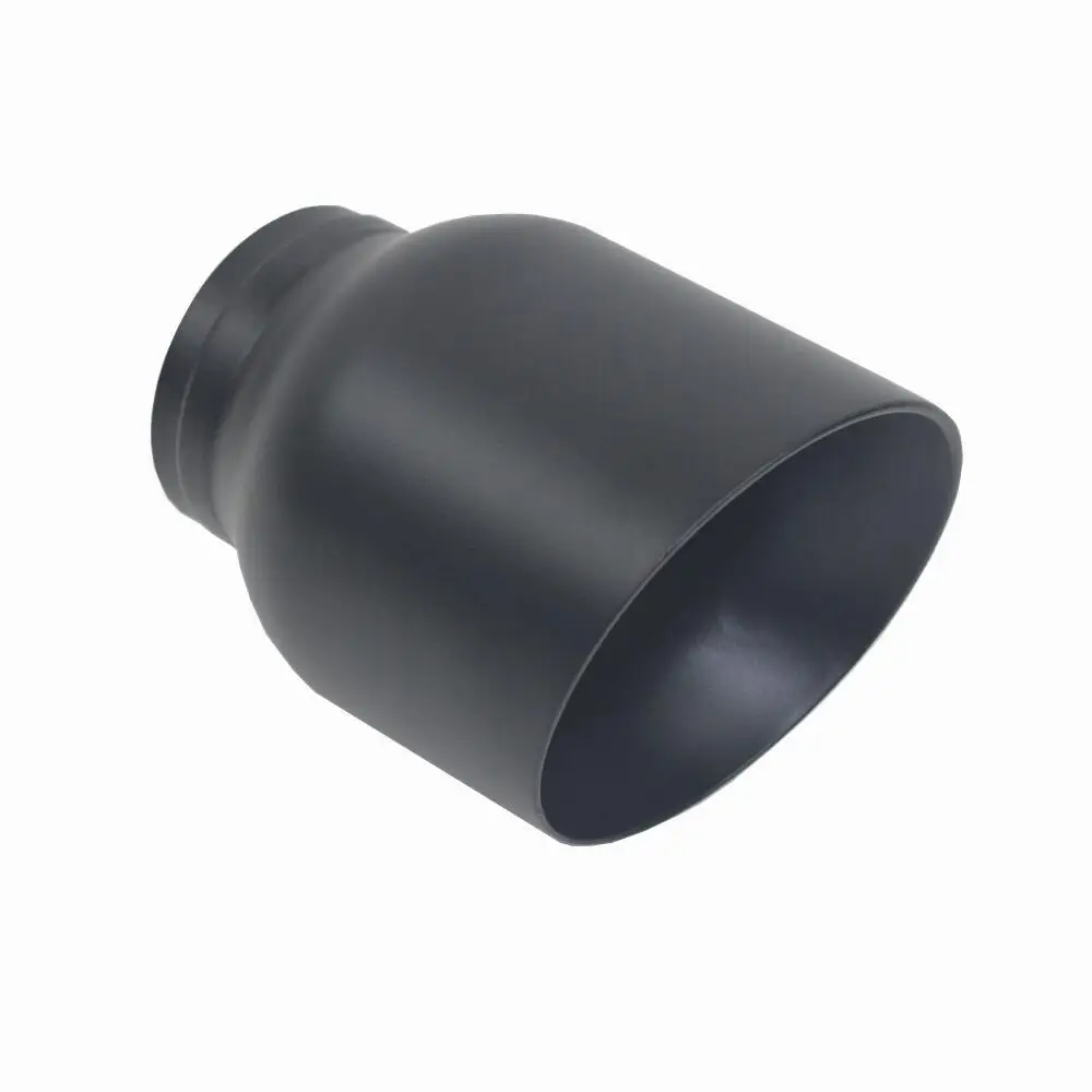 

2.5'' 3" Inlet 4" Outlet Universal Black Coated Exhaust Muffler Pipe Auto Exhaust Tip Stainless Steel Tail Tube