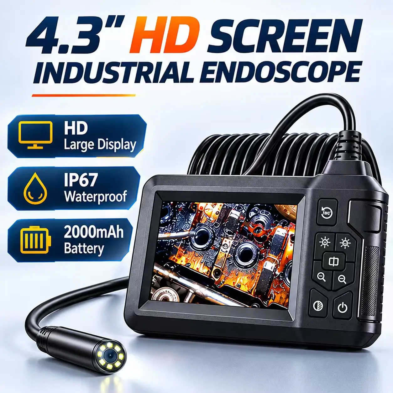 Industrial Endoscope Camera 4.3