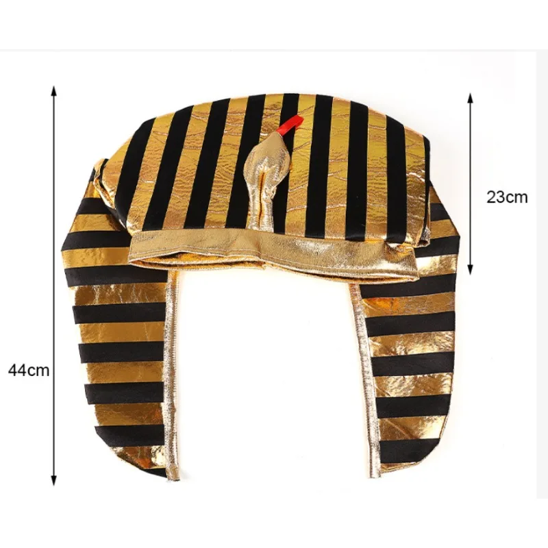 Funny Snakehead Hat Halloween Golden Cobra Pharaoh Hat Egyptian King Headwear Costume Easter Party Props