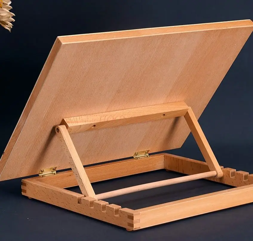 wooden-desktop-sketch-board-holder-inclined-wooden-writing-board-solid-wood-painting-bracket-with-adjustable-angle