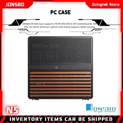 JONSBO N5 NAS Case supports ITX/M-ATX/ATX/E-ATX motherboards ATX PSU Use North American walnut solid wood supports Water cooling