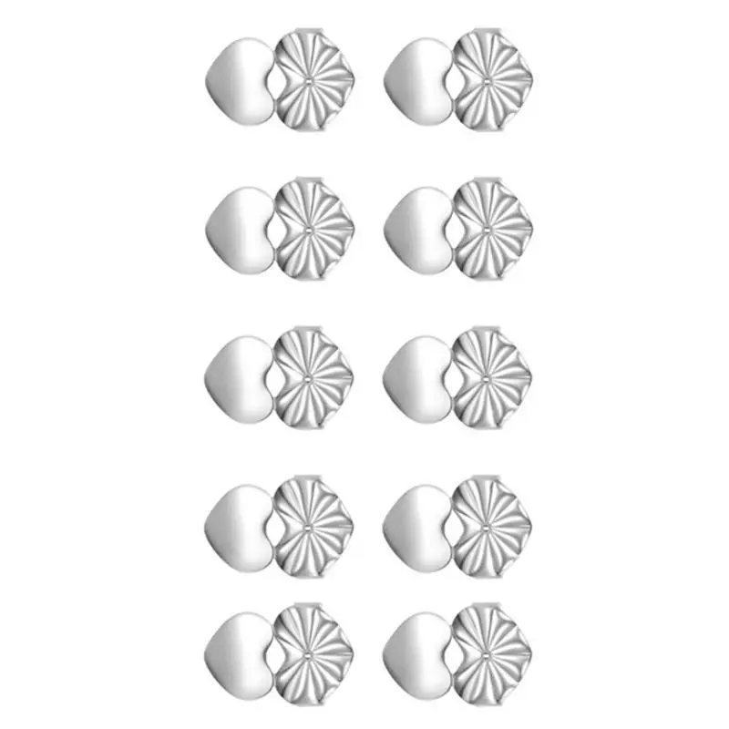 31BB Fashionable Earplug Backs Practical Earplug Heart Earring Backs For Droopy Ears