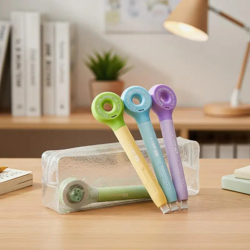 New Colorful Correction Tape Creative Design Corrector Of Pen Shape Comfortable Holding Kawaii Stationery School Supplies 5mm*8m