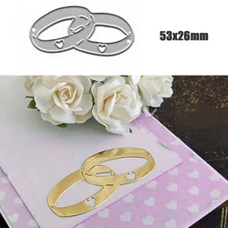 Wedding Rings Metal Cutting Dies Stencil Craft Card Making DIY Scrapbooking Stamps Embossing Cutting Dies