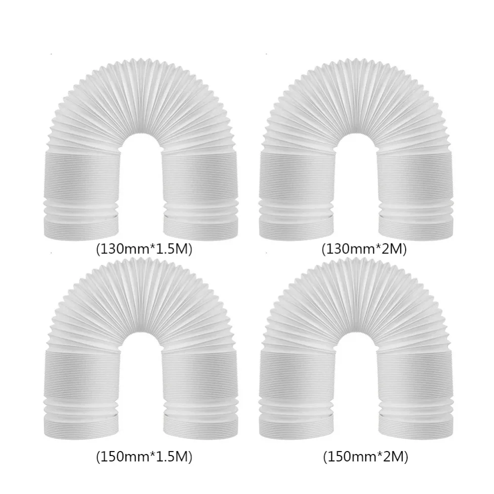 Portable AC Exhaust Extension Duct Hose Universal Flexible Stretch Vent Pipe 130/150mm For Mobile PAC Vent Replacement Work