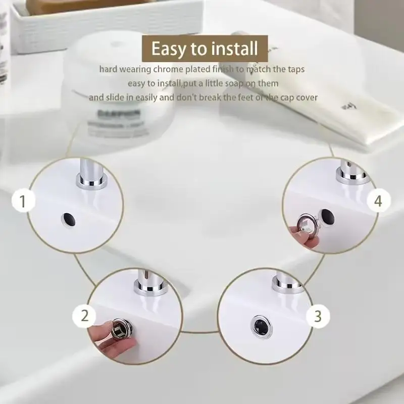 

Hot 4Pcs Sink Overflow Ring Kitchen Bathroom Basin Trim Bath Drain Cap Sink Wash Basin Round Overflow Ring Plug Basin Accessor
