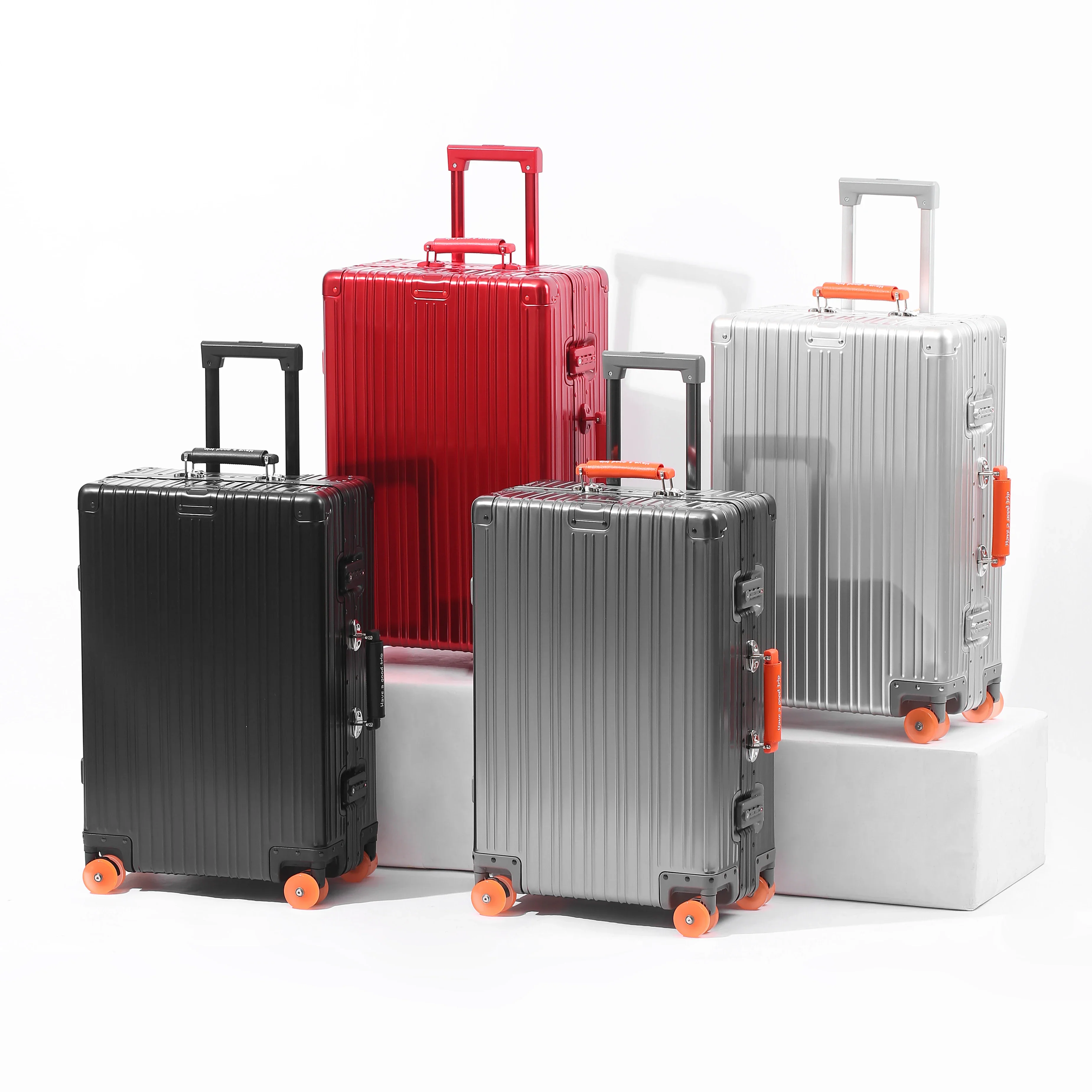 

All-Aluminum Magnesium Alloy Suitcase Large-Capacity Password Luggage Infused Transparent Rolling Wheel Business Trolley Case
