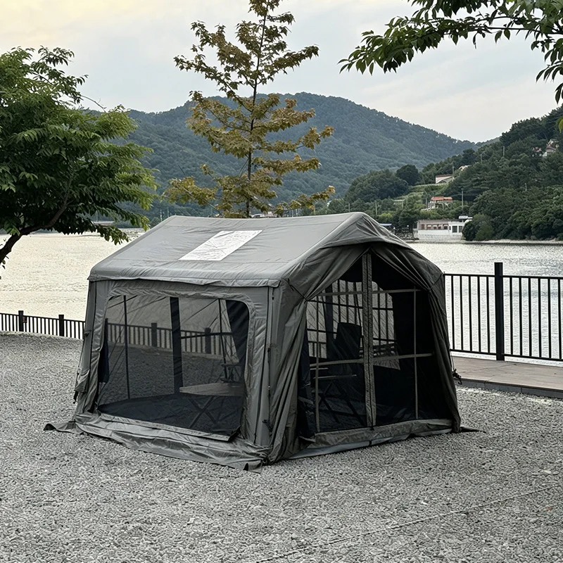 

Надувная палатка 7.0 Air Tent-Gray: Простая в установке, прочная, всесезонная, портативная, для кемпинга и глэмпинга класса люкс.