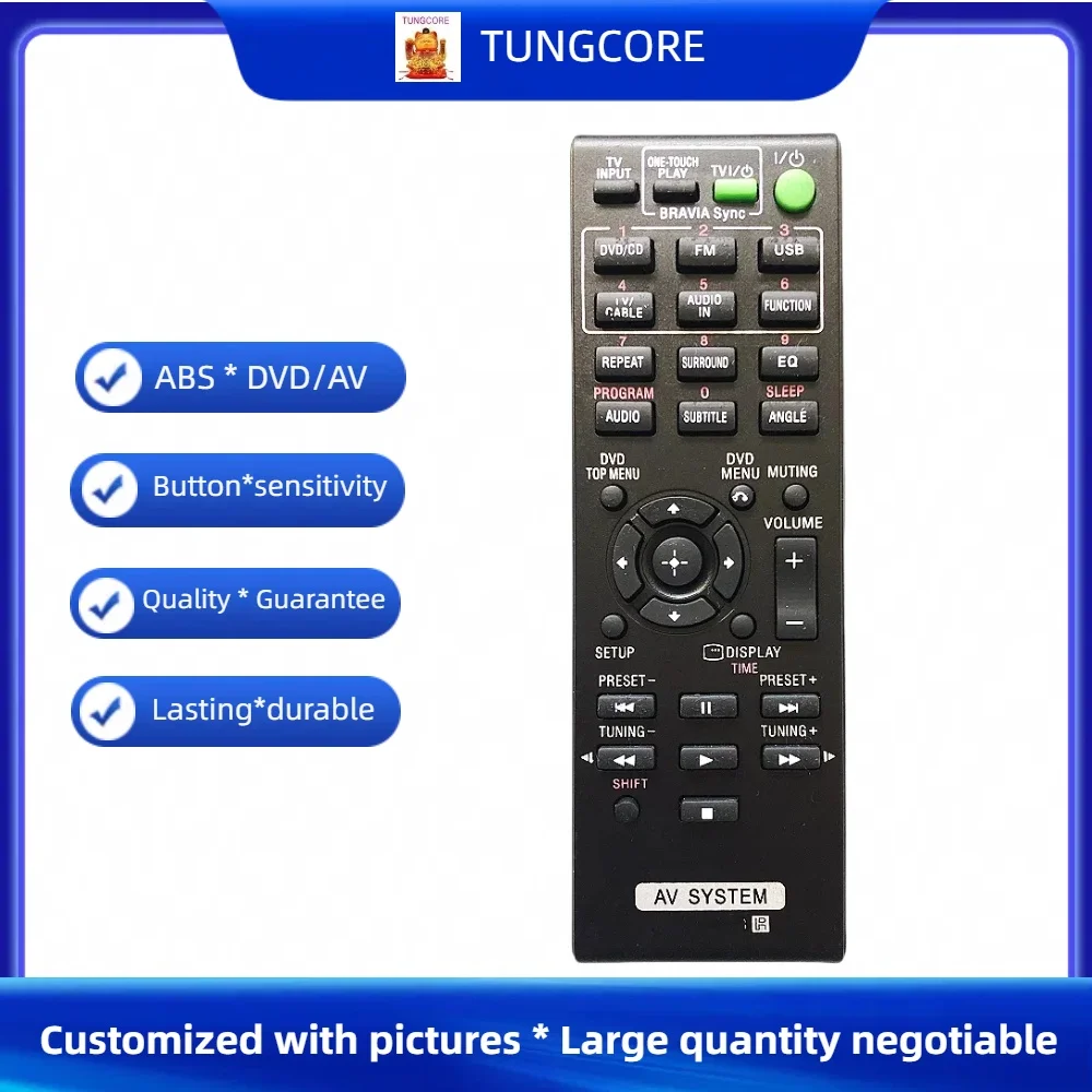 التحكم عن بعد لسوني RM-ADU101 DAV-TZ135 DAV-TZ140 HBD-TZ140 DAV-TZ150 HBD-TZ145 DAV-TZ145 AV-RZ130 نظام الصوت والفيديو AV
